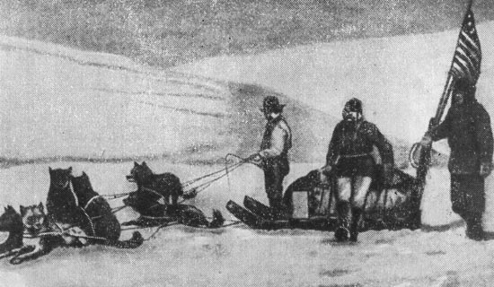 83° 24' с. ш. Полюсный отряд экспедиции А. Грилли.