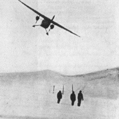Шпицберген, 9 мая 1926 года. Полет к Северному полюсу начался. Из книги Р. Бэрда.